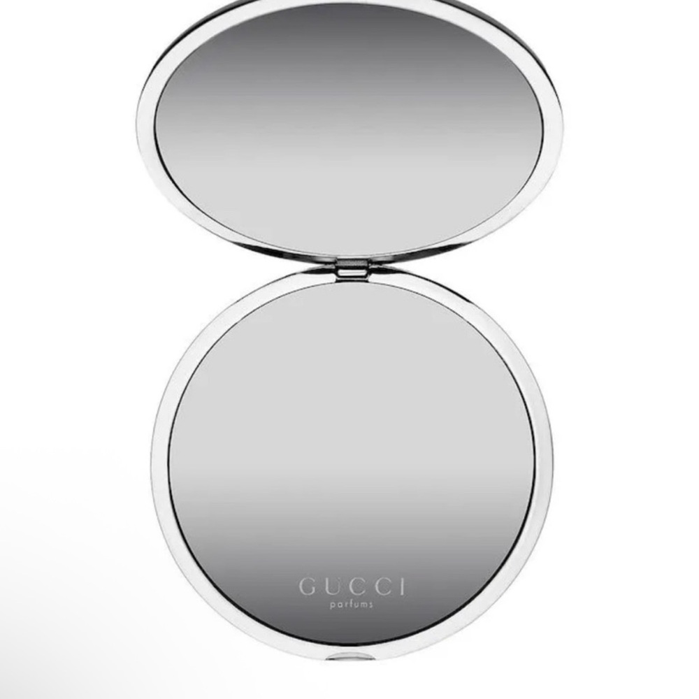 NIB Gucci Flora sSilver Double Sided Compact Mirror - Picture 2 of 2
